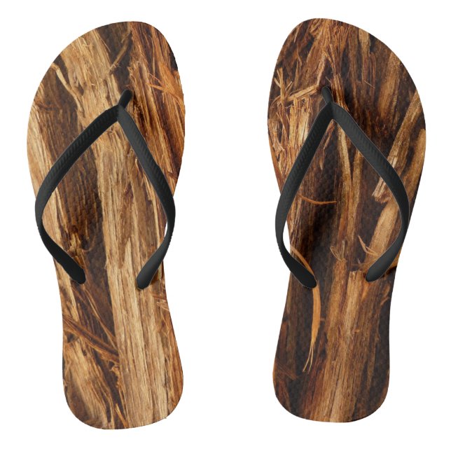 Tongs Cèdre texturé en écorce de bois (Semelle)