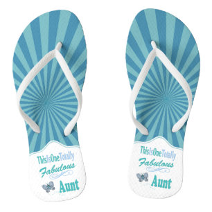 Tongs C'Est Un Papillon Bleu Tante Totalement Fabuleux
