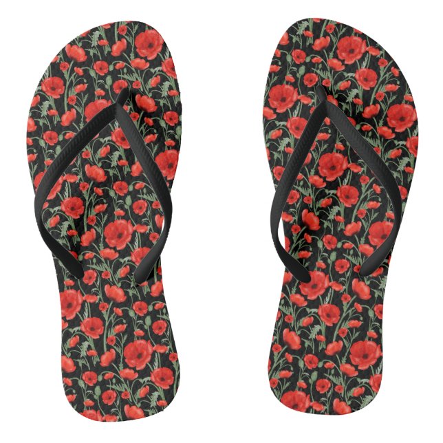 Tongs Champs de Coquelicots (Semelle)