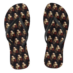 Tongs Chat du Bengale avec Noël du Père Noël
