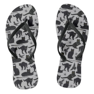 Tongs Chat noir sorcier adulte
