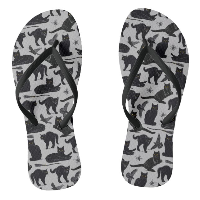 Tongs Chat noir sorcier adulte (Semelle)
