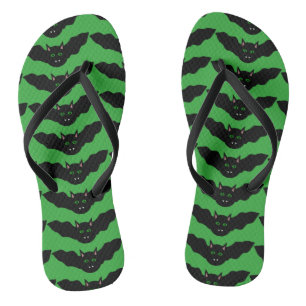 Tongs Chat Vampire face chauve Halloween Flip Flops