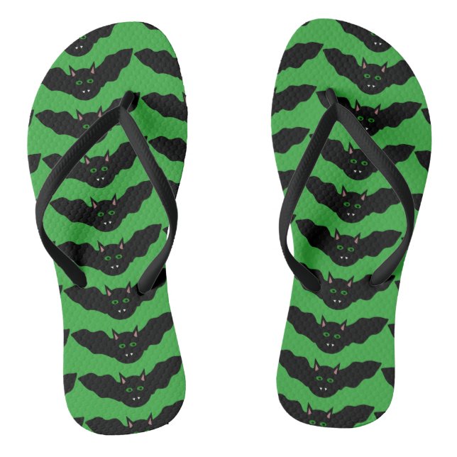 Tongs Chat Vampire face chauve Halloween Flip Flops (Semelle)