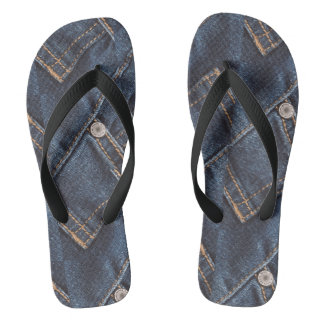 Tongs Chaussons à motifs denim pour un confort Décontrac