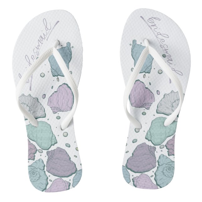 Tongs CHAUSSURES mariages | Coquillages modernes Lilac D (Semelle)
