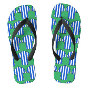 Tongs Chemises de football design en Bleu