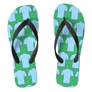 Tongs Chemises de football design en bleu clair ciel ble