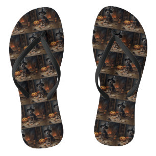 Tongs Chesapeake Bay Terrier Citrouille Halloween effray
