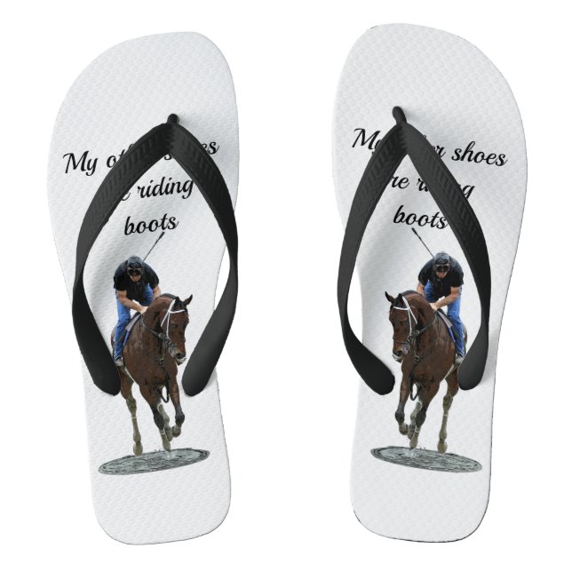Tongs Cheval Thoroughbred Galloping Et Tournes De Rider (Semelle)