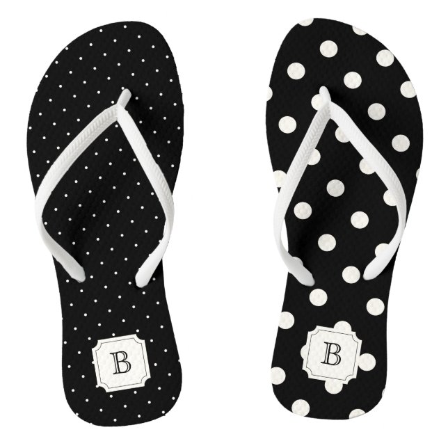 Tongs Chic chic moderne ivoire Pois Mélange Monogramme (Semelle)