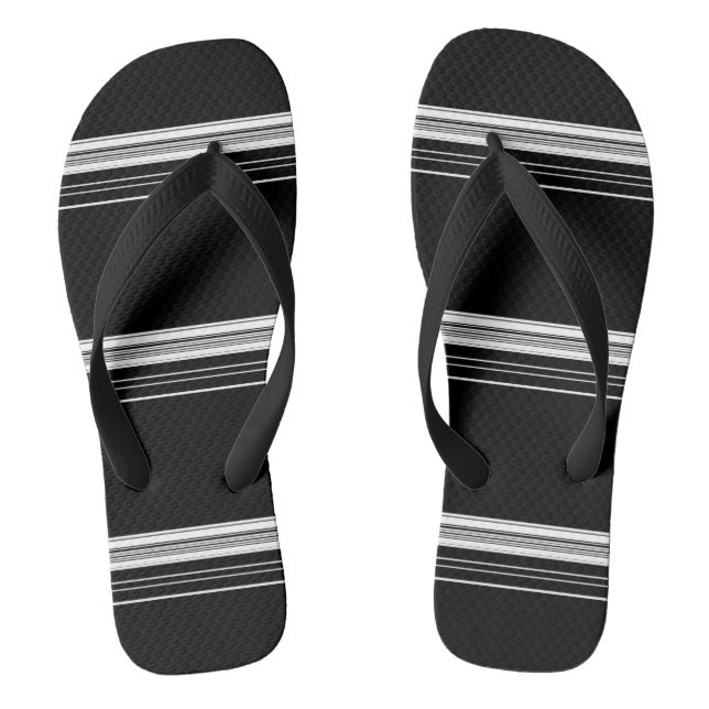 Tongs Chic noir rayé (Semelle)