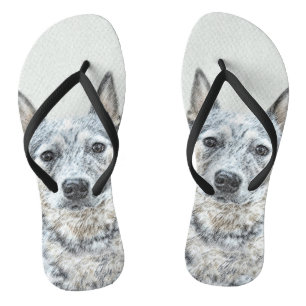 Tongs Chien de bétail australien - Cute Original Dog Art