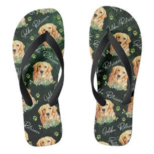 Tongs Chien d'or, Feuilles d'eucalyptus, Empreinte de pa