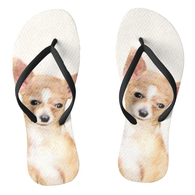 Tongs Chihuahua Peinture - Cute Original Chien Art (Semelle)
