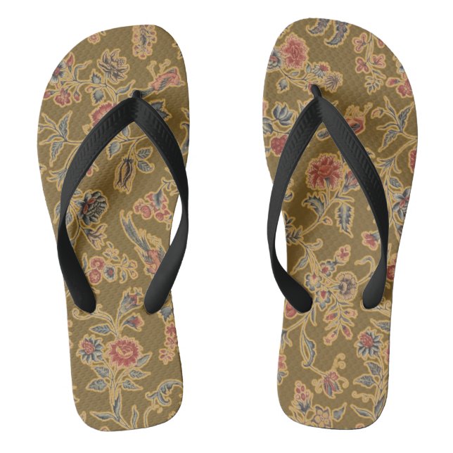 Tongs Chintz Fleur Classique Joli Design Floral Doux (Semelle)
