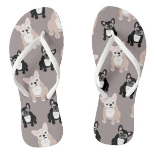 Tongs Chiots mignons de bouledogue français