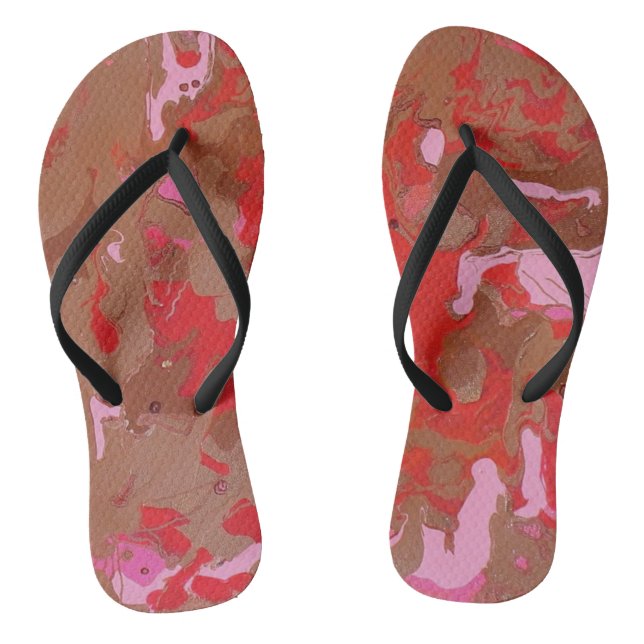 Tongs Chocolat de framboise Maderi Abstrait (Semelle)