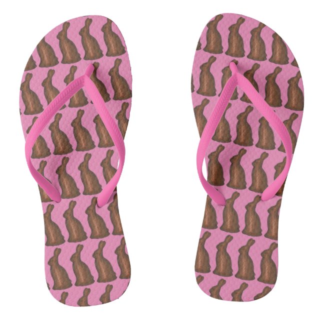 Tongs Chocolat Lapin Lapin Pâques Panier Candy (Semelle)