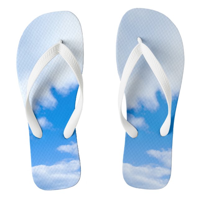 Tongs Ciel bleu et nuages blancs (Semelle)