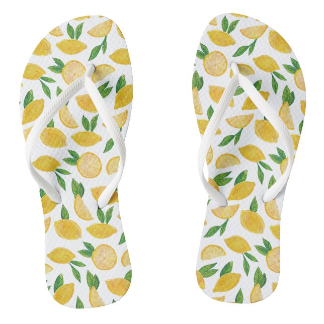 Tongs Citrus Lemon motif méditerranéen (Semelle)