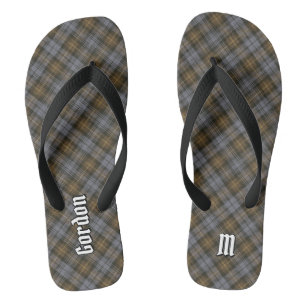 Tongs Clan Gordon Patiné Tartan Flip Flops