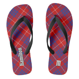 Tongs Clan Hamilton Red Tartan Flip Flops