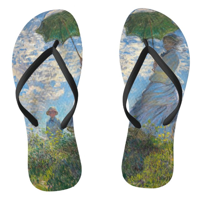 Tongs Claude Monet - La Promenade, Femme avec un Parasol (Semelle)