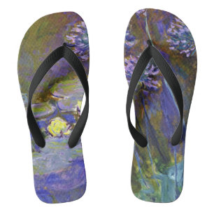 Tongs Claude Monet Water Lilies Agapanthus