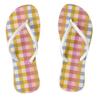 Tongs Coché bleu rétro et jaune