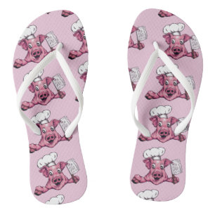 Tongs Cochon Le Maniac Hamicidal Drôle d'Art Original