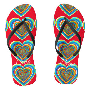 Tongs Coeur valentin multicolore Thunder_Cove