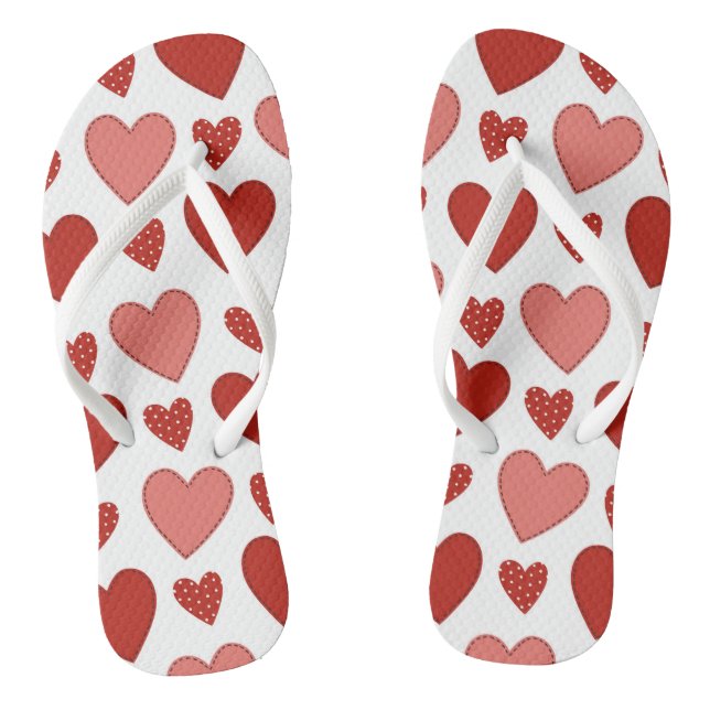 Tongs Coeurs rouges (Semelle)
