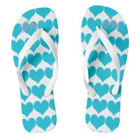 Coeurs Turquoise Romantiques Personnalisés Flip Fl