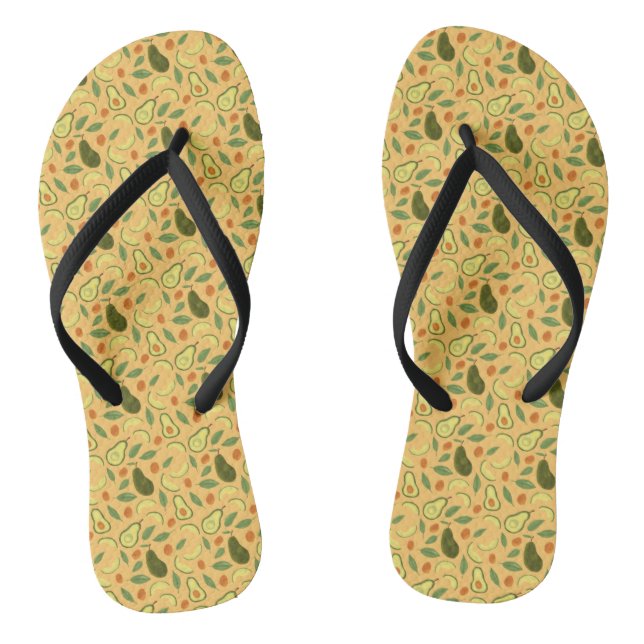 Tongs Collection de Motifs de paniers de fruits - Avocad (Semelle)