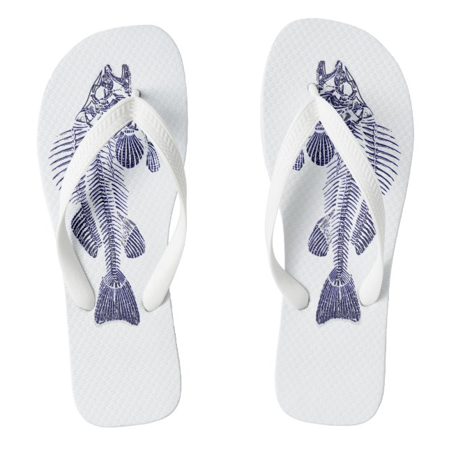 Tongs Concepteur bleu d'os de poissons (Semelle)