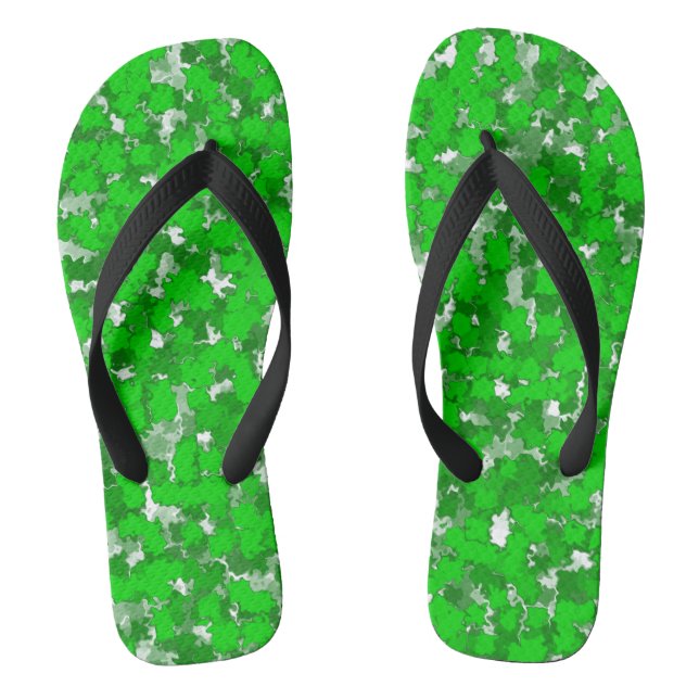 Tongs Conception d'art abstrait feuillage vert (Semelle)