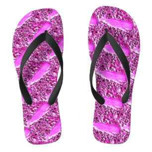 Tongs conception de cale de baleine rose