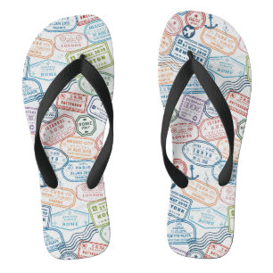 Tongs Conception des voyages - timbres-poste
