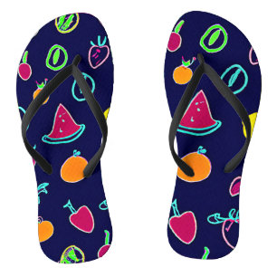 Tongs Conception Fantaisie de Fruits Colorés