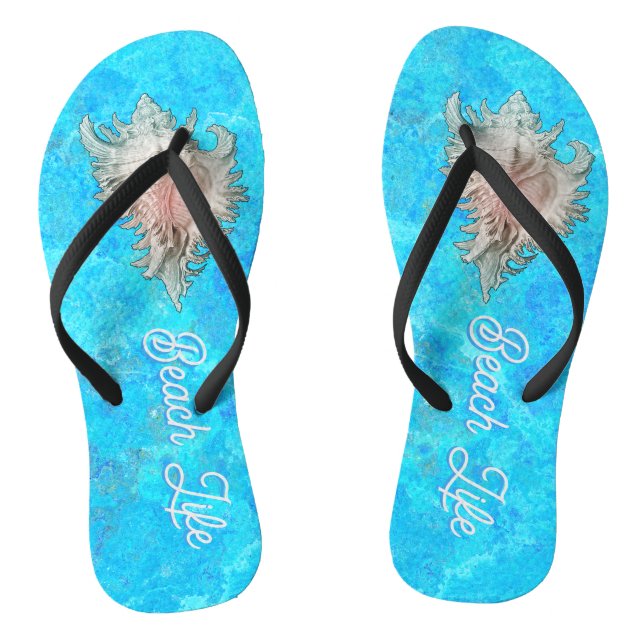 Tongs Conch Shell "Beach Life" (Semelle)