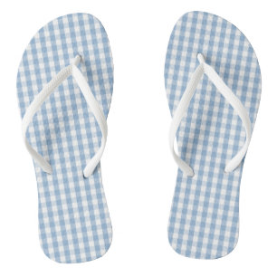 Tongs Contrôle En vichy bleu Airy