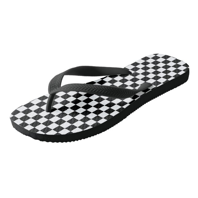 Tongs Contrôleur noir et blanc (Incliné)