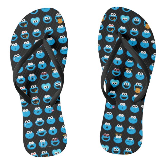 Tongs Cookie Monster Emoji Motif (Semelle)