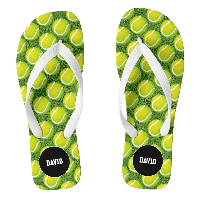 Tongs Cool Green Tennis Motif Cadeau Sport (Semelle)