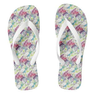 Tongs Coquillage rose dans la peinture d'aquarelle de me