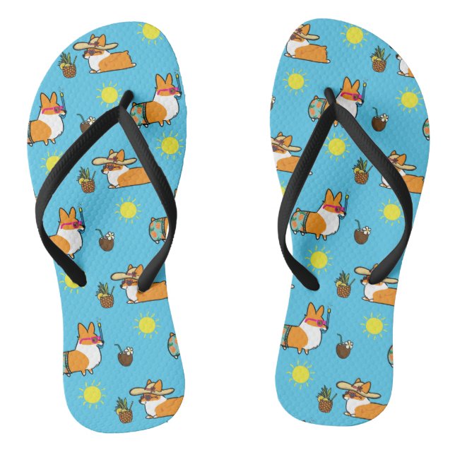 Tongs Corgi Beach Party (Pembroke Rouge) (Semelle)