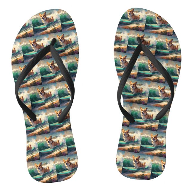 Tongs Corgi Beach Surf Peinture (Semelle)