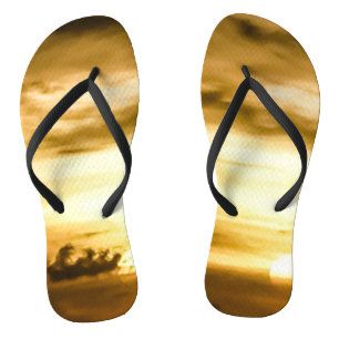 Tongs Coucher De Soleil Sur L'Océan Pacifique