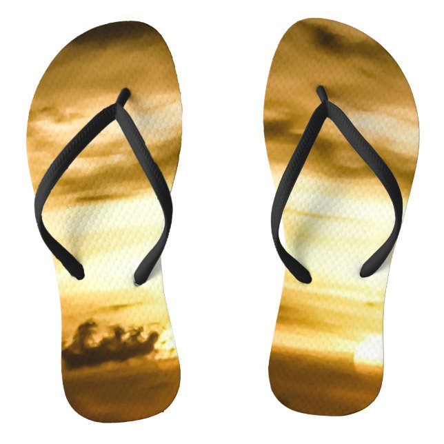 Tongs Coucher De Soleil Sur L'Océan Pacifique (Semelle)